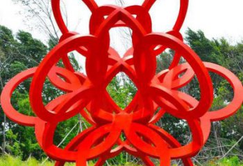 中式雙環(huán)雕塑廠家 烤漆公園小品 戶外不銹鋼雙環(huán)雕塑生產(chǎn)