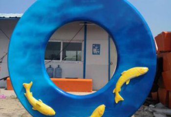 鏤空圓鏡雕塑廠家 廣場園林小品 創意不銹鋼圓鏡雕塑生產