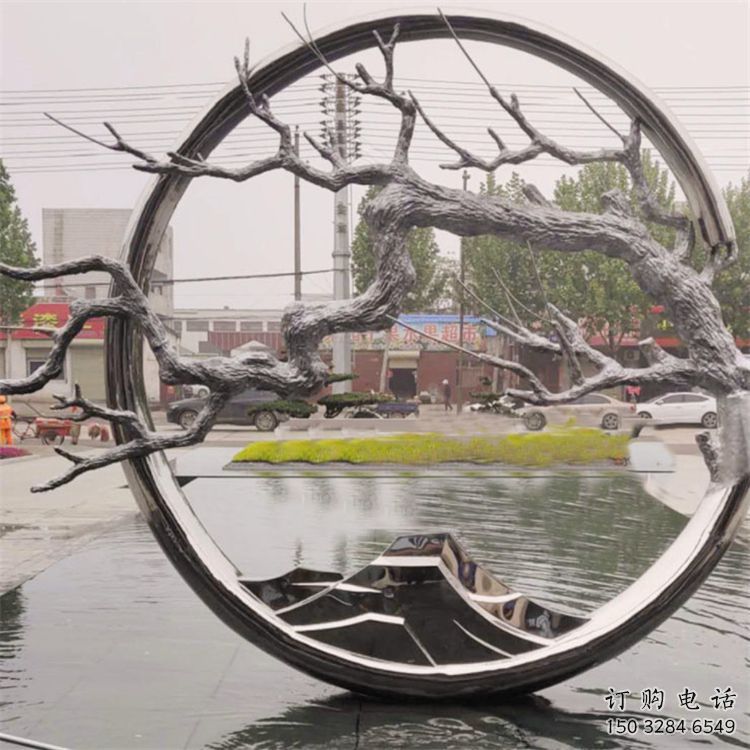 中式環(huán)形雕塑廠家 房地產(chǎn)小品 鏡面不銹鋼環(huán)形雕塑生產(chǎn)