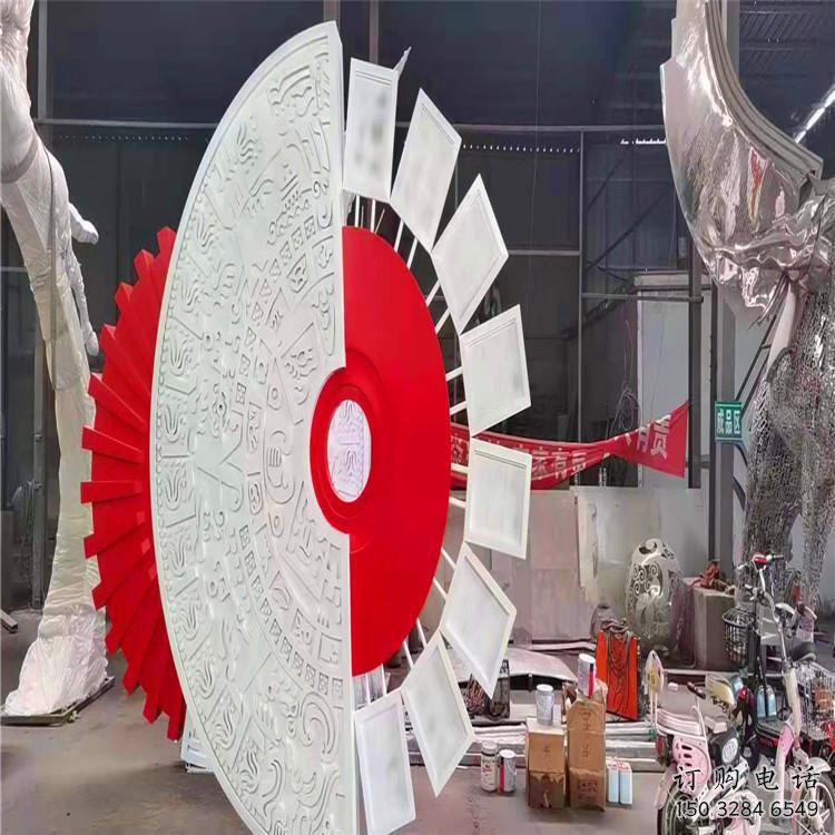 幾何圓圈雕塑廠家 創意小品 大門口不銹鋼圓圈雕塑生產