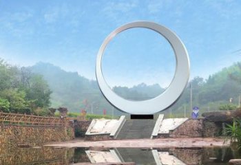 歐式圓圈雕塑廠家 抽象公園擺件 鏡面不銹鋼圓圈雕塑生產(chǎn)