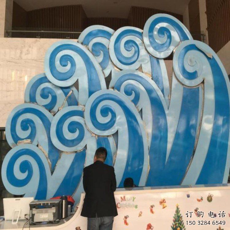 噴漆云彩雕塑廠家 中式村口小品 大型不銹鋼云彩雕塑生產