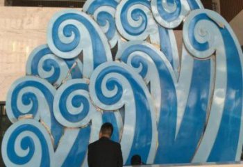 噴漆云彩雕塑廠家 中式村口小品 大型不銹鋼云彩雕塑生產