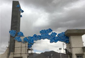 中式云朵雕塑廠家 現(xiàn)代公園小品 創(chuàng)意不銹鋼云朵雕塑生產(chǎn)