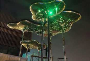 創意云朵雕塑廠家 鏡面小品 公園不銹鋼云朵雕塑定做