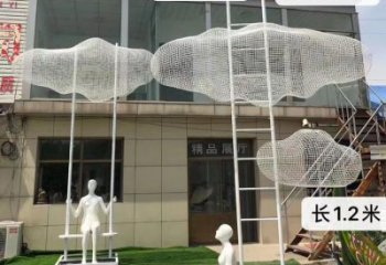 廣場云梯雕塑廠家 鏤空小品 戶外不銹鋼云梯雕塑生產