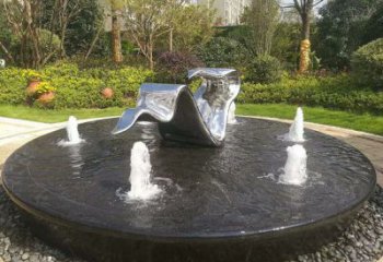 房地產(chǎn)絲帶雕塑廠家 水景擺件 鍛造不銹鋼絲帶雕塑價(jià)格