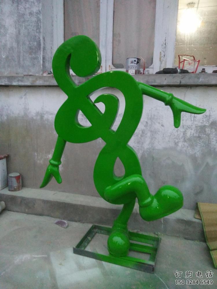 別墅區(qū)音符雕塑廠家 大型烤漆擺件 現(xiàn)代不銹鋼音符雕塑生產