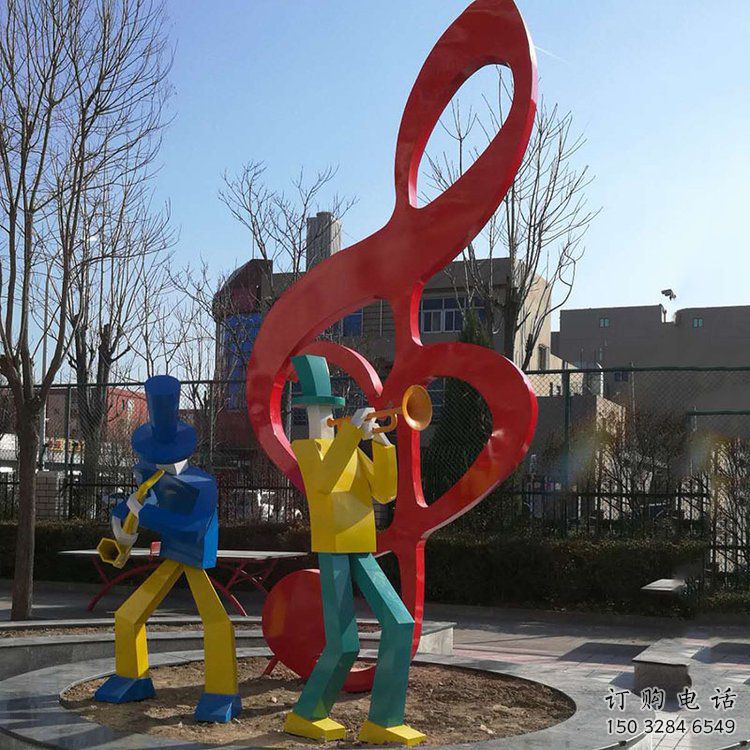 公園音符雕塑廠家 戶外擺件 大型不銹鋼音符雕塑加工