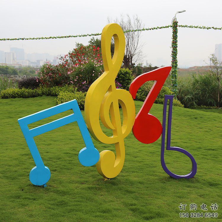拉絲樂譜雕塑廠家 創意擺件 別墅區不銹鋼樂譜雕塑加工