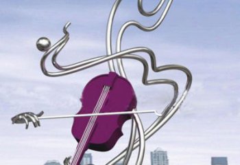 街頭音符雕塑廠家 大型別墅區擺件 戶外不銹鋼音符雕塑生產