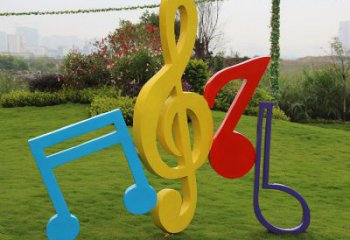 拉絲樂譜雕塑廠家 創意擺件 別墅區不銹鋼樂譜雕塑加工