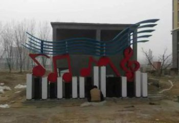 異形樂譜雕塑廠家 現代小品 戶外不銹鋼樂譜雕塑生產