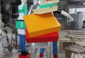 廣場提包雕塑廠家 抽象小品 戶外不銹鋼提包雕塑生產