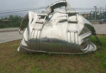 酒店提包雕塑廠家 公園小品 大型不銹鋼提包雕塑生產