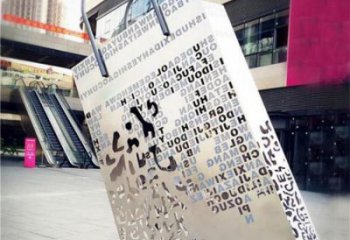 鏡面手提包雕塑廠家 烤漆擺件 大型不銹鋼手提包雕塑