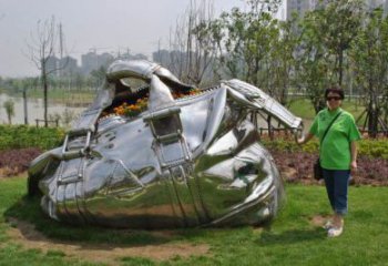 中式手提包雕塑廠家 鏡面小品 現代創意手提包雕塑制作