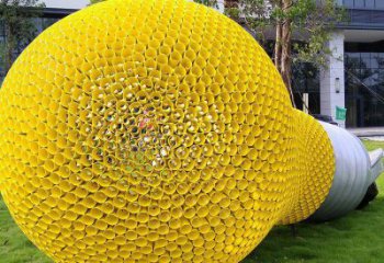 廣場(chǎng)燈泡雕塑廠(chǎng)家 現(xiàn)代小品 大型不銹鋼燈泡雕塑生產(chǎn)