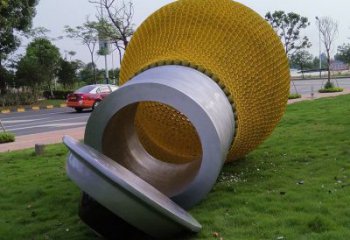 街道燈泡雕塑廠(chǎng)家 現(xiàn)代擺件 鏤空不銹鋼燈泡雕塑生產(chǎn)