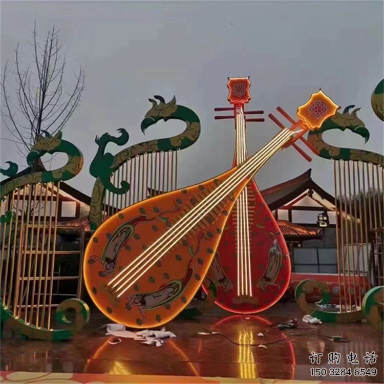 創意提琴雕塑廠家 烤漆小品 公園不銹鋼提琴雕塑