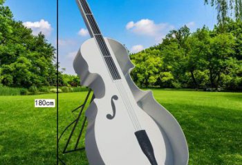 創(chuàng)意大提琴雕塑廠家 公園小品 大型不銹鋼大提琴雕塑