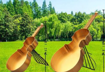 噴漆大提琴雕塑廠家 中式小品 創意不銹鋼大提琴雕塑