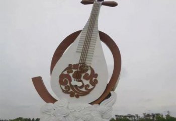 異形大提琴雕塑廠家 現代小品 創意不銹鋼大提琴雕塑