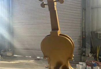 幾何吉他雕塑廠家 現代小品 創(chuàng)意不銹鋼吉他雕塑制作