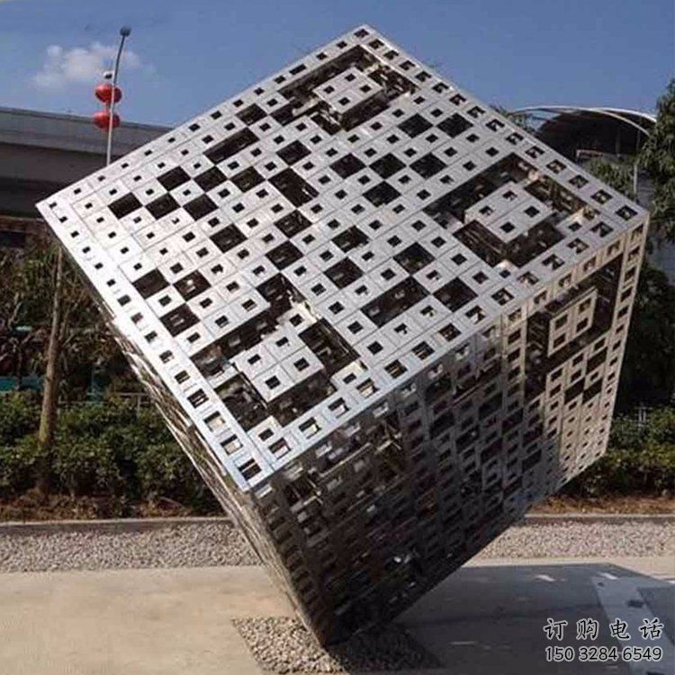 大型二維碼雕塑廠家 鍛造小品 鏤空不銹鋼二維碼雕塑廠家