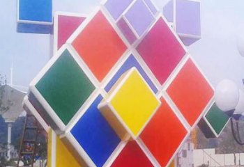 噴漆魔方雕塑廠家 中式小品 大型不銹鋼魔方雕塑廠家