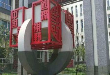 房地產魔方雕塑廠家 戶外擺件 烤漆不銹鋼魔方雕塑廠家