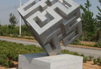 鏡面正方形雕塑廠家 大型擺件 戶外不銹鋼正方形雕塑廠