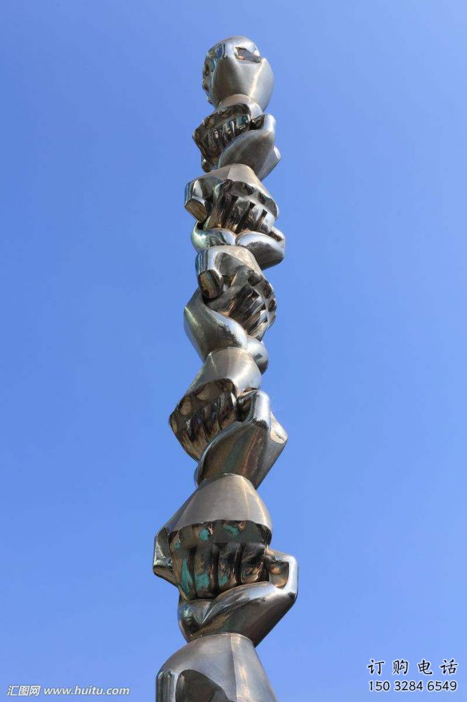 抽象拳頭雕塑廠家 公園小品 戶外不銹鋼拳頭雕塑廠