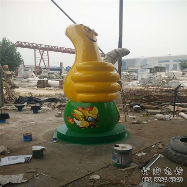 街道手勢雕塑廠家 現(xiàn)代擺件 噴漆不銹鋼手勢雕塑廠