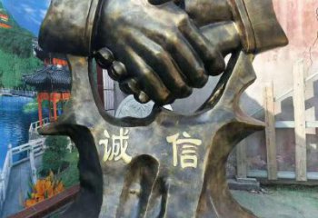 仿古握手雕塑廠家 企業(yè) 小品 大型不銹鋼握手雕塑廠