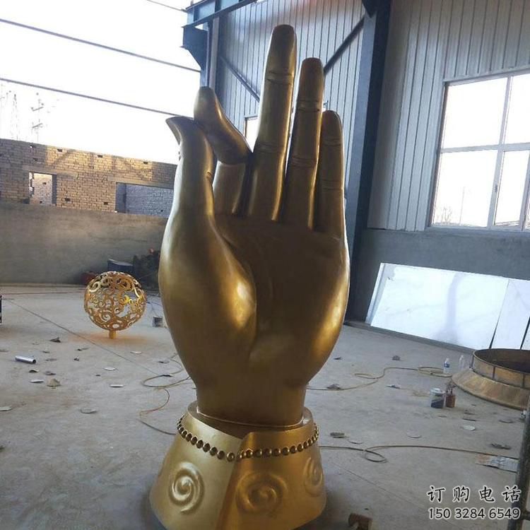 異形佛手雕塑廠家 現代小品 大型不銹鋼佛手雕塑廠