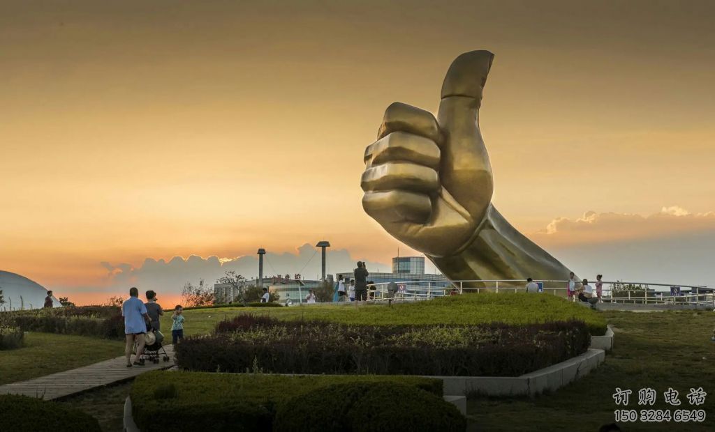 大型大拇指雕塑廠家 鍛造小品 戶外不銹鋼大拇指雕塑廠