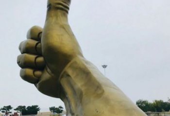 拉絲大拇指雕塑廠家 創(chuàng)意擺件 別墅區(qū)不銹鋼大拇指雕塑廠