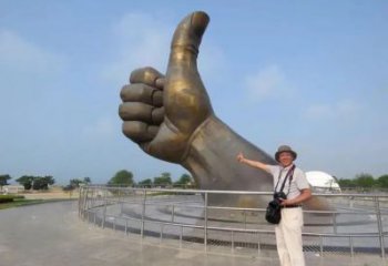 現(xiàn)代大拇指雕塑廠家 大型別墅區(qū)擺件 仿古不銹鋼大拇指雕塑廠