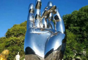 戶外手掌雕塑廠家 創意小品 大型不銹鋼手掌雕塑廠