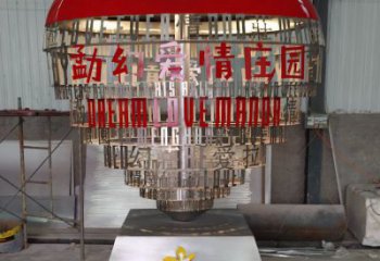 鏤空愛心雕塑廠家 園林小品 現代不銹鋼愛心雕塑廠
