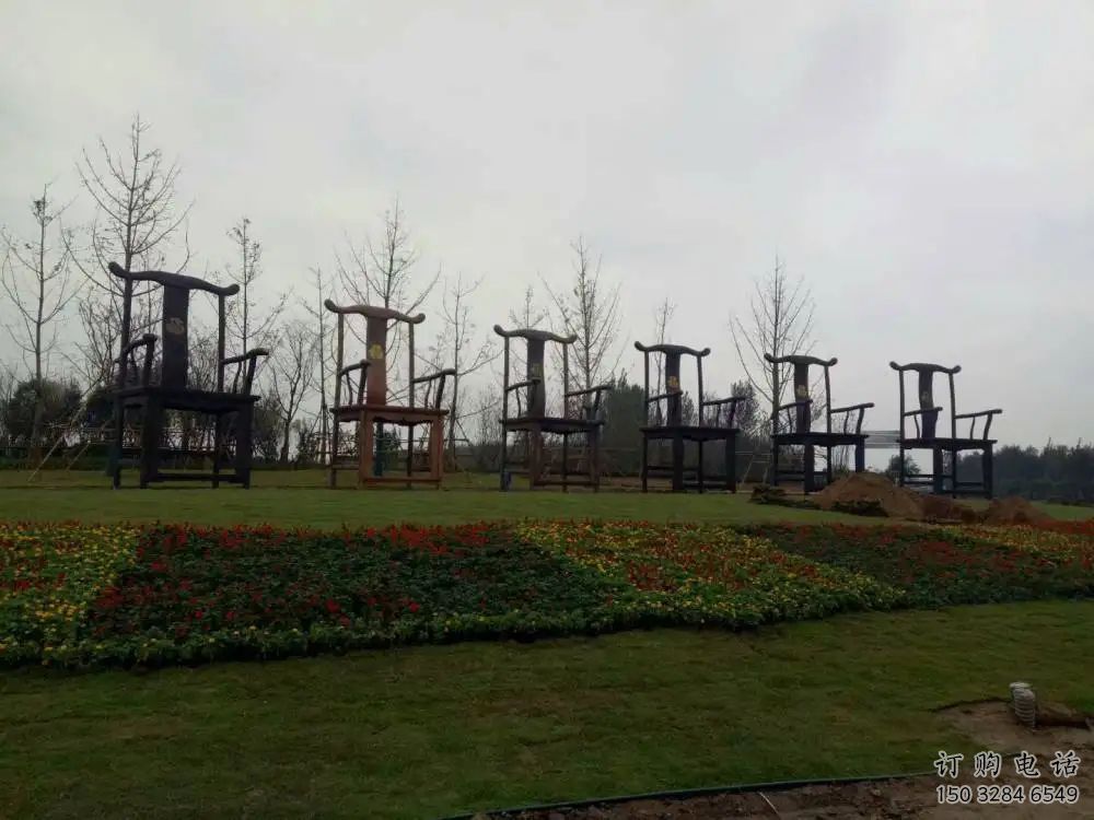 廣場椅子雕塑廠家 公園小品 現代不銹鋼椅子雕塑廠