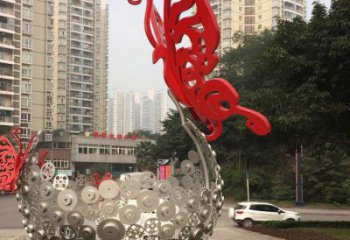 現(xiàn)代路標雕塑廠家 大型別墅區(qū)擺件 創(chuàng)意不銹鋼路標雕塑廠