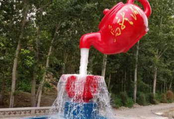 噴漆水壺雕塑廠家 中式村口小品 草地不銹鋼水壺雕塑廠