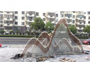 創意假山雕塑廠家 鏤空抽象小品 公園不銹鋼假山雕塑廠