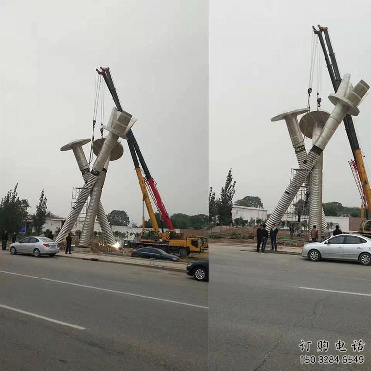 園林螺釘雕塑廠家 鏡面小品 中式不銹鋼螺釘雕塑廠家