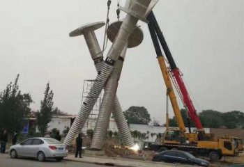 創(chuàng)意螺絲雕塑廠家 創(chuàng)意小品 公園不銹鋼螺絲雕塑廠