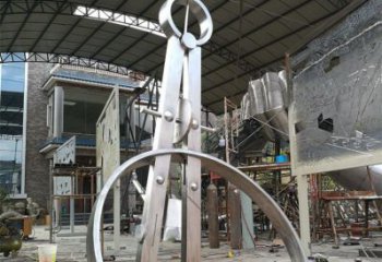 大型圓規雕塑廠家 鍛造小品 現代不銹鋼圓規雕塑廠