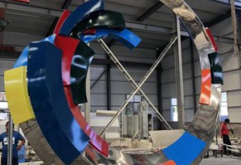 創意彩虹雕塑廠家 歐式小品 公園不銹鋼彩虹雕塑廠