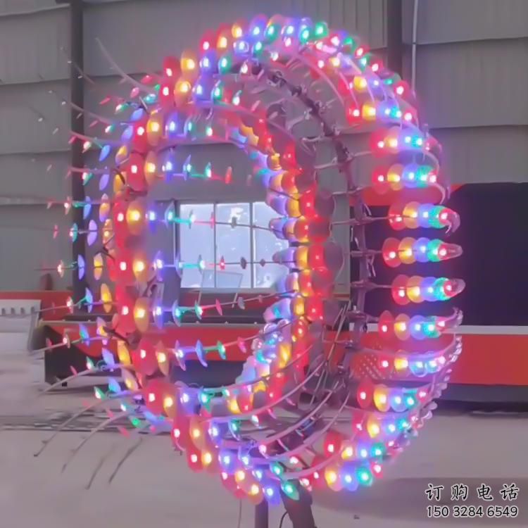 街道風動雕塑廠家 現代擺件 鏡面不銹鋼風動雕塑廠